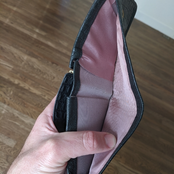 Vintage wallet black alligator skin - Picture 7 of 8